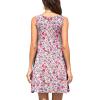 image:imageWEACZZY Women Summer Casual Swing T Shirt Dresses Beach Cover up Loose DressYh Magenta Floral