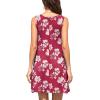 image:imageWEACZZY Women Summer Casual Swing T Shirt Dresses Beach Cover up Loose DressYh Red White Flower