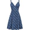 image:imageWEACZZY Womens 2026 Summer Dresses V Neck Spaghetti Strap Sundress Casual Beach Flowy Mini Dress with PocketsBlue Plum
