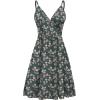 image:imageWEACZZY Womens 2026 Summer Dresses V Neck Spaghetti Strap Sundress Casual Beach Flowy Mini Dress with PocketsGreen Gladiolus