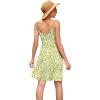 image:imageWEACZZY Womens 2026 Summer Dresses V Neck Spaghetti Strap Sundress Casual Beach Flowy Mini Dress with PocketsPale Yellow