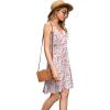 image:imageWEACZZY Womens 2026 Summer Dresses V Neck Spaghetti Strap Sundress Casual Beach Flowy Mini Dress with PocketsPink Floral