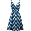 image:imageWEACZZY Womens 2026 Summer Dresses V Neck Spaghetti Strap Sundress Casual Beach Flowy Mini Dress with PocketsWhite Waves