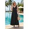 image:imageWEACZZY Womens Maxi Dress Sleeveless V Neck Sundress Cocktail Long Dresses with Pockets01black