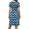 image:imageWEACZZY Womens Summer Short Sleeve Casual Dresses VNeck Floral Party Dress with PocketsYh White Waves
