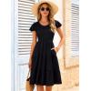 image:imageBerydress Summer Dresses for Women 2026 Casual Boho Midi Dress Beach Vacation Ruffled Sundress with PocketsBlack