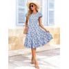 image:imageBerydress Summer Dresses for Women 2026 Casual Boho Midi Dress Beach Vacation Ruffled Sundress with PocketsBlue Floral