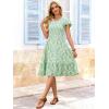 image:imageBerydress Summer Dresses for Women 2026 Casual Boho Midi Dress Beach Vacation Ruffled Sundress with PocketsGreen Floral