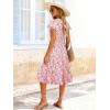 image:imageBerydress Summer Dresses for Women 2026 Casual Boho Midi Dress Beach Vacation Ruffled Sundress with PocketsPink Floral