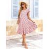 image:imageBerydress Summer Dresses for Women 2026 Casual Boho Midi Dress Beach Vacation Ruffled Sundress with PocketsPink Floral