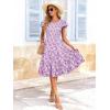 image:imageBerydress Summer Dresses for Women 2026 Casual Boho Midi Dress Beach Vacation Ruffled Sundress with PocketsPurple Floral