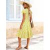 image:imageBerydress Summer Dresses for Women 2026 Casual Boho Midi Dress Beach Vacation Ruffled Sundress with PocketsYellow Floral