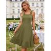 image:imageBerydress Sundresses for Women 2026 Vacation Summer Midi Dress Spaghetti Straps Flowy Boho Beach Dresses with PocketsArmy Green