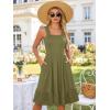 image:imageBerydress Sundresses for Women 2026 Vacation Summer Midi Dress Spaghetti Straps Flowy Boho Beach Dresses with PocketsArmy Green