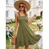 image:imageBerydress Sundresses for Women 2026 Vacation Summer Midi Dress Spaghetti Straps Flowy Boho Beach Dresses with PocketsArmy Green