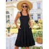image:imageBerydress Sundresses for Women 2026 Vacation Summer Midi Dress Spaghetti Straps Flowy Boho Beach Dresses with PocketsBlack