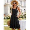 image:imageBerydress Sundresses for Women 2026 Vacation Summer Midi Dress Spaghetti Straps Flowy Boho Beach Dresses with PocketsBlack