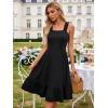 image:imageBerydress Sundresses for Women 2026 Vacation Summer Midi Dress Spaghetti Straps Flowy Boho Beach Dresses with PocketsBlack