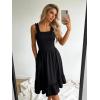 image:imageBerydress Sundresses for Women 2026 Vacation Summer Midi Dress Spaghetti Straps Flowy Boho Beach Dresses with PocketsBlack