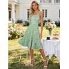 image:imageBerydress Sundresses for Women 2026 Vacation Summer Midi Dress Spaghetti Straps Flowy Boho Beach Dresses with PocketsGreen Floral