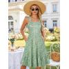 image:imageBerydress Sundresses for Women 2026 Vacation Summer Midi Dress Spaghetti Straps Flowy Boho Beach Dresses with PocketsGreen Floral