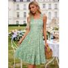 image:imageBerydress Sundresses for Women 2026 Vacation Summer Midi Dress Spaghetti Straps Flowy Boho Beach Dresses with PocketsGreen Floral