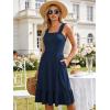 image:imageBerydress Sundresses for Women 2026 Vacation Summer Midi Dress Spaghetti Straps Flowy Boho Beach Dresses with PocketsNavy Blue