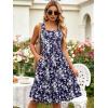 image:imageBerydress Sundresses for Women 2026 Vacation Summer Midi Dress Spaghetti Straps Flowy Boho Beach Dresses with PocketsNavy Floral