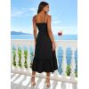 image:imageBerydress Womens Summer Maxi Dress with Pockets Spaghetti Straps Sleeveless Smocked Sundress Boho Beach Vacation DressesBlack