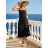 image:imageBerydress Womens Summer Maxi Dress with Pockets Spaghetti Straps Sleeveless Smocked Sundress Boho Beach Vacation DressesBlack