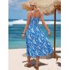 image:imageBerydress Womens Summer Maxi Dress with Pockets Spaghetti Straps Sleeveless Smocked Sundress Boho Beach Vacation DressesBlue Floral