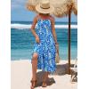 image:imageBerydress Womens Summer Maxi Dress with Pockets Spaghetti Straps Sleeveless Smocked Sundress Boho Beach Vacation DressesBlue Floral