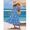 image:imageBerydress Womens Summer Maxi Dress with Pockets Spaghetti Straps Sleeveless Smocked Sundress Boho Beach Vacation DressesBlue Floral
