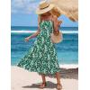 image:imageBerydress Womens Summer Maxi Dress with Pockets Spaghetti Straps Sleeveless Smocked Sundress Boho Beach Vacation DressesGreen Floral