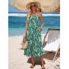 image:imageBerydress Womens Summer Maxi Dress with Pockets Spaghetti Straps Sleeveless Smocked Sundress Boho Beach Vacation DressesGreen Floral