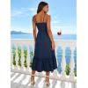 image:imageBerydress Womens Summer Maxi Dress with Pockets Spaghetti Straps Sleeveless Smocked Sundress Boho Beach Vacation DressesNavy Blue