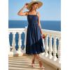 image:imageBerydress Womens Summer Maxi Dress with Pockets Spaghetti Straps Sleeveless Smocked Sundress Boho Beach Vacation DressesNavy Blue