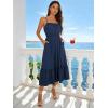 image:imageBerydress Womens Summer Maxi Dress with Pockets Spaghetti Straps Sleeveless Smocked Sundress Boho Beach Vacation DressesNavy Blue