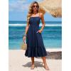 image:imageBerydress Womens Summer Maxi Dress with Pockets Spaghetti Straps Sleeveless Smocked Sundress Boho Beach Vacation DressesNavy Blue