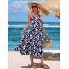 image:imageBerydress Womens Summer Maxi Dress with Pockets Spaghetti Straps Sleeveless Smocked Sundress Boho Beach Vacation DressesNavy Floral