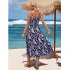 image:imageBerydress Womens Summer Maxi Dress with Pockets Spaghetti Straps Sleeveless Smocked Sundress Boho Beach Vacation DressesNavy Floral
