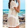 image:imageCHICGAL Womens Bathing Cover Ups Knit Bikini Short Sleeve Swimsuit Coverup Summer Swimwear Hollow Out Beach Dress 2026Apricot