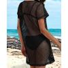 image:imageCHICGAL Womens Bathing Cover Ups Knit Bikini Short Sleeve Swimsuit Coverup Summer Swimwear Hollow Out Beach Dress 2026Black