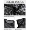 image:imageCHICGAL Womens Bathing Cover Ups Knit Bikini Short Sleeve Swimsuit Coverup Summer Swimwear Hollow Out Beach Dress 2026Black