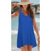 image:imageCHICGAL Womens Swimsuit Coverup Summer Beach Sleeveless T Shirt Bikini Tank Dress Loose Bathing Suit Cover Up 2026A Royal Blue