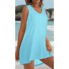 image:imageCHICGAL Womens Swimsuit Coverup Summer Beach Sleeveless T Shirt Bikini Tank Dress Loose Bathing Suit Cover Up 2026A Sky Blue
