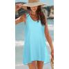 image:imageCHICGAL Womens Swimsuit Coverup Summer Beach Sleeveless T Shirt Bikini Tank Dress Loose Bathing Suit Cover Up 2026A Sky Blue