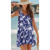 image:imageCHICGAL Womens Swimsuit Coverup Summer Beach Sleeveless T Shirt Bikini Tank Dress Loose Bathing Suit Cover Up 2026Blue Coconut Trees