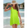 image:imageCHICGAL Womens Swimsuit Coverup Summer Beach Sleeveless T Shirt Bikini Tank Dress Loose Bathing Suit Cover Up 2026Neon Green