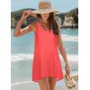 image:imageCHICGAL Womens Swimsuit Coverup Summer Beach Sleeveless T Shirt Bikini Tank Dress Loose Bathing Suit Cover Up 2026Neon Orange
